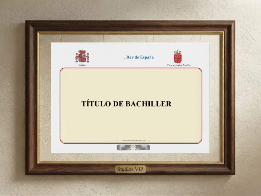 Réplica de título de Bachillerato en Madrid